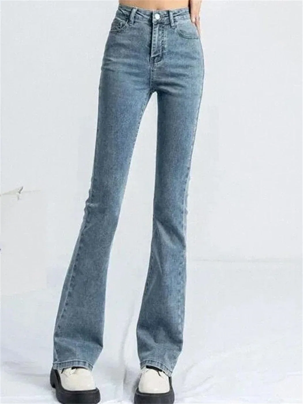 Джинсы клеш Women Boot Cut Denim Bell Bottom Trousers High Waist Daily, 3 — фото 2