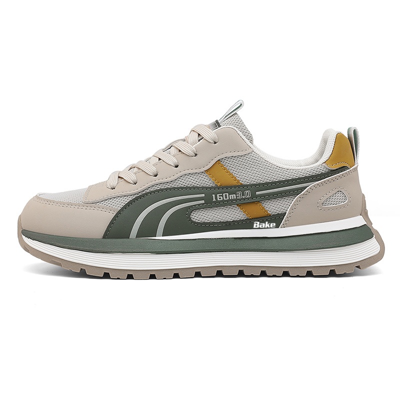 

Дышащие и легкие низкие массивные кроссовки для мужчин BAKE, Khaki Green