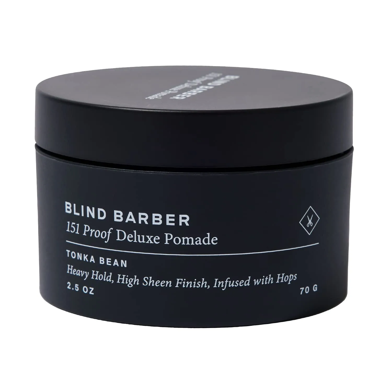Помада для волос Blind Barber 151 Proof Deluxe для мужчин - Помада на водной основе с хмелем и бобами тонка - Сильная фиксация и глянцевый блеск - Не содержит парабенов и сульфатов (70 г)