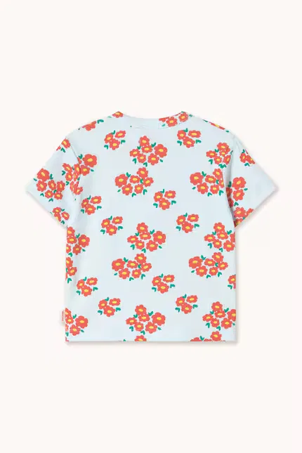 Футболка с коротким рукавом Blossoms Rib Tee Tinycottons, белый — фото 3