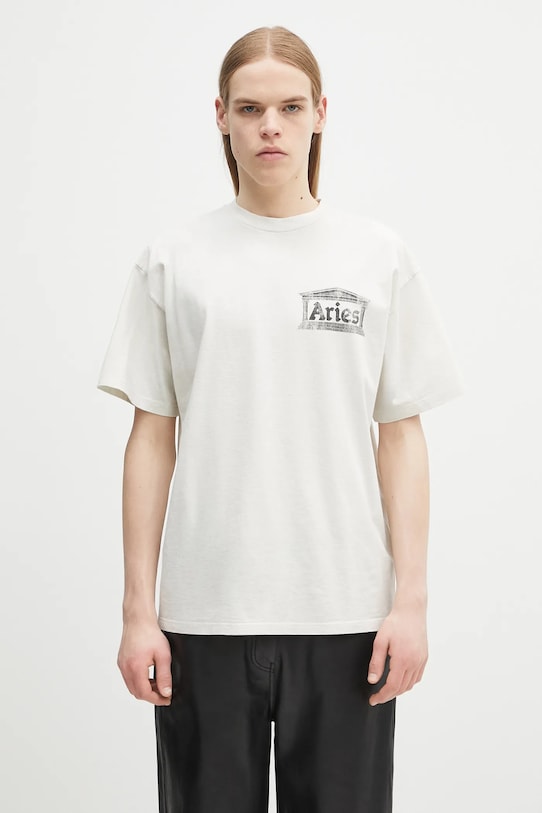 

Хлопковая футболка aged ancient temple ss tee Aries, бежевый