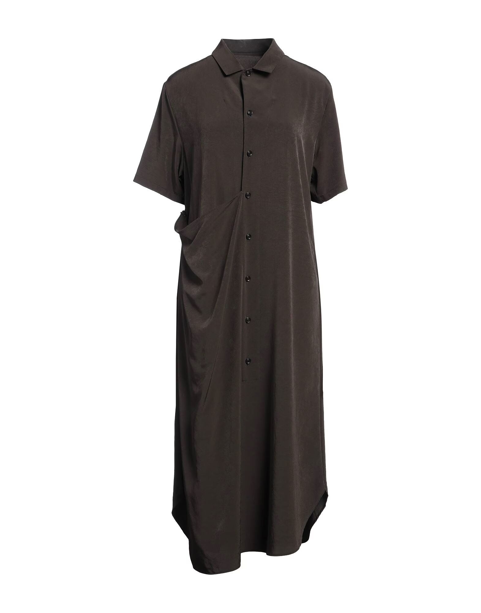 

Платье миди Yohji Yamamoto, темно-коричневый