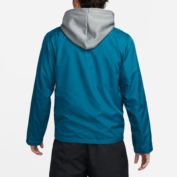 Куртка Nike Therma-FIT Standard Issue Fleece Lined Stay Warm Embroidered Logo Sports Coach Jacket Blue, синий — фото 4