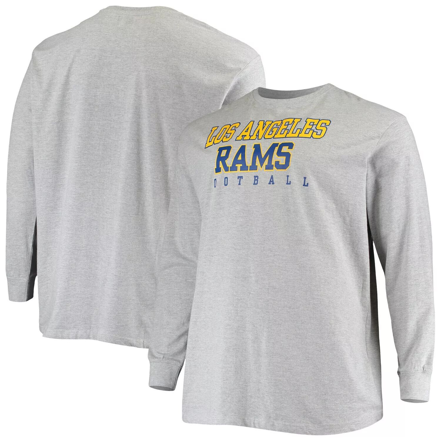 

Мужская серая футболка с логотипом Los Angeles Rams Big & Tall Practice с длинными рукавами Fanatics, Серый, Мужская серая футболка с логотипом Los Angeles Rams Big & Tall Practice с длинными рукавами Fanatics