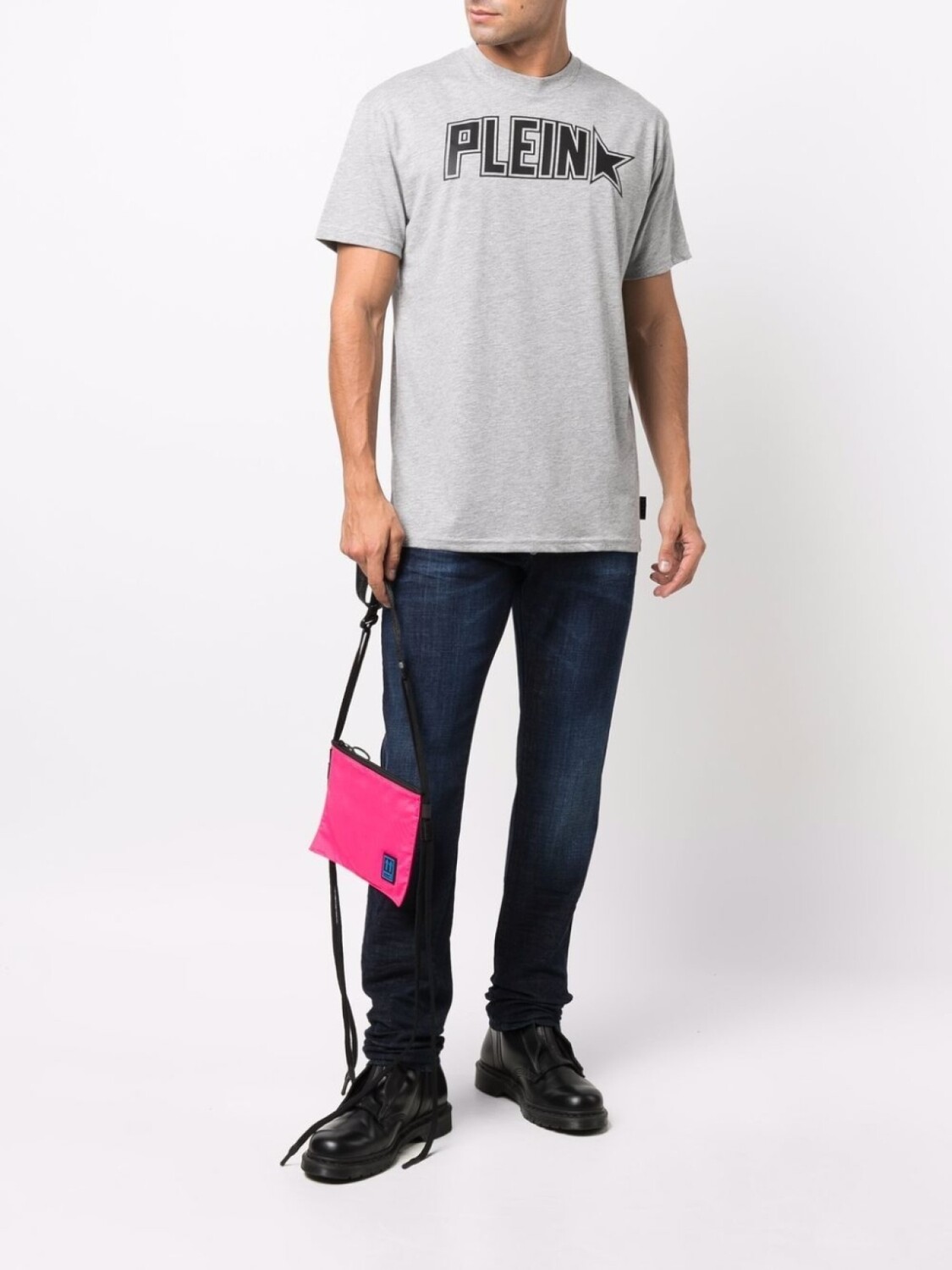 

Philipp Plein футболка с логотипом Plein Star, серый