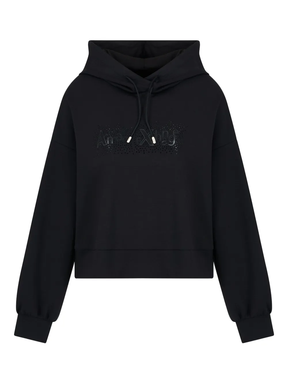 

Худи с кристаллами Armani Exchange, черный