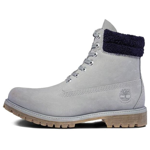 

Кроссовки waterproof 6 inch double collar 'grey furry blue' Timberland, серый