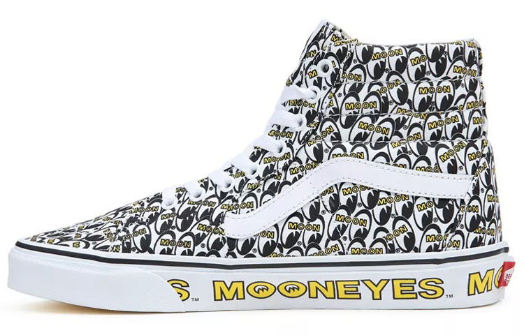 

Кроссовки Vans Sk8 Mooneyes X -Hi 'True White Yellow'