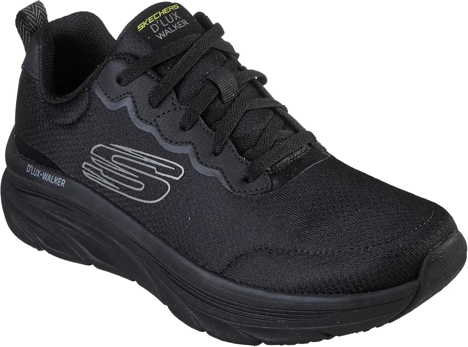 Мужские кроссовки Skechers D'lux Walker Scrambler, Black Mesh Synthetic Trim — фото 3