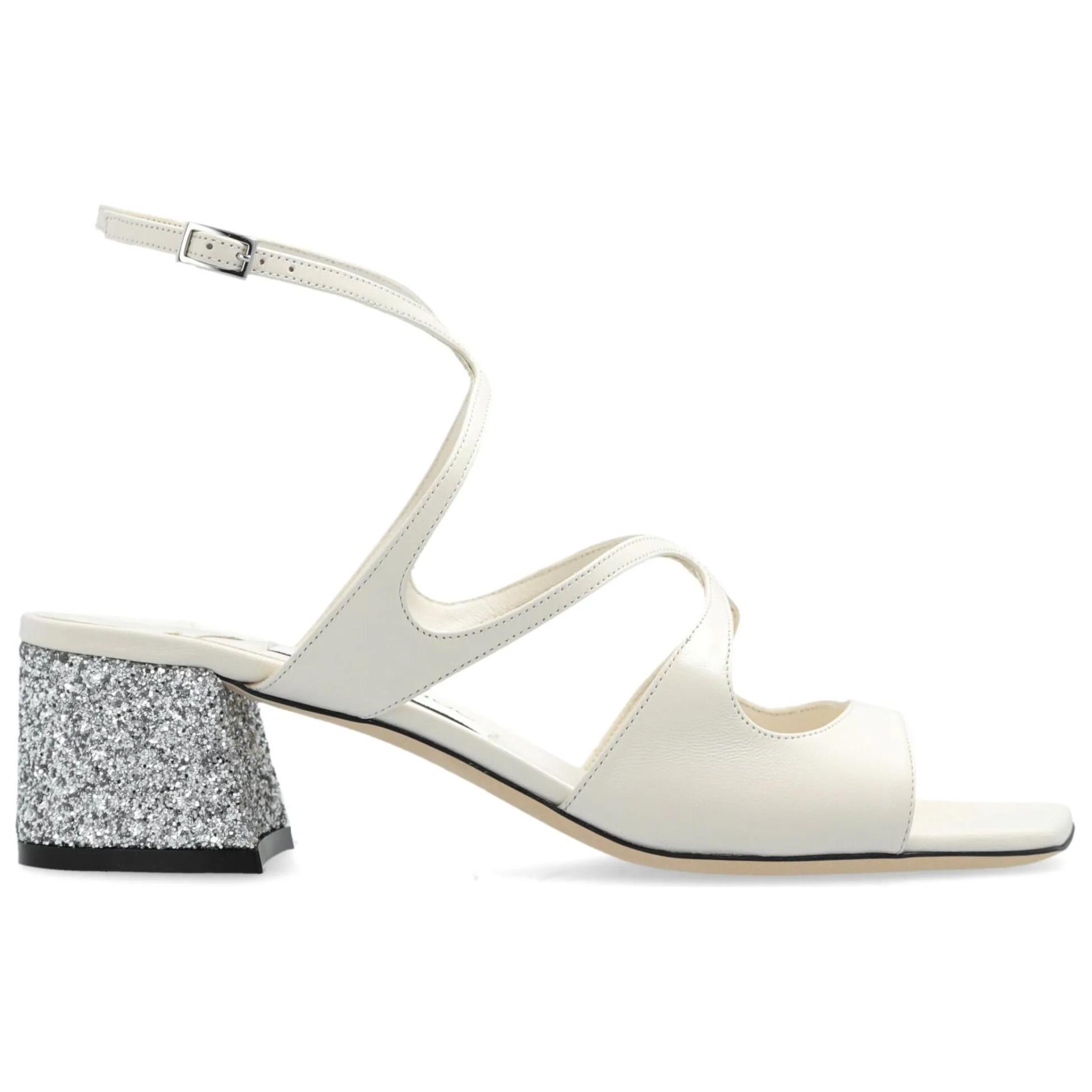 Азилия Однопряжечные Сандалии 4.5 см Женские Белые Jimmy Choo