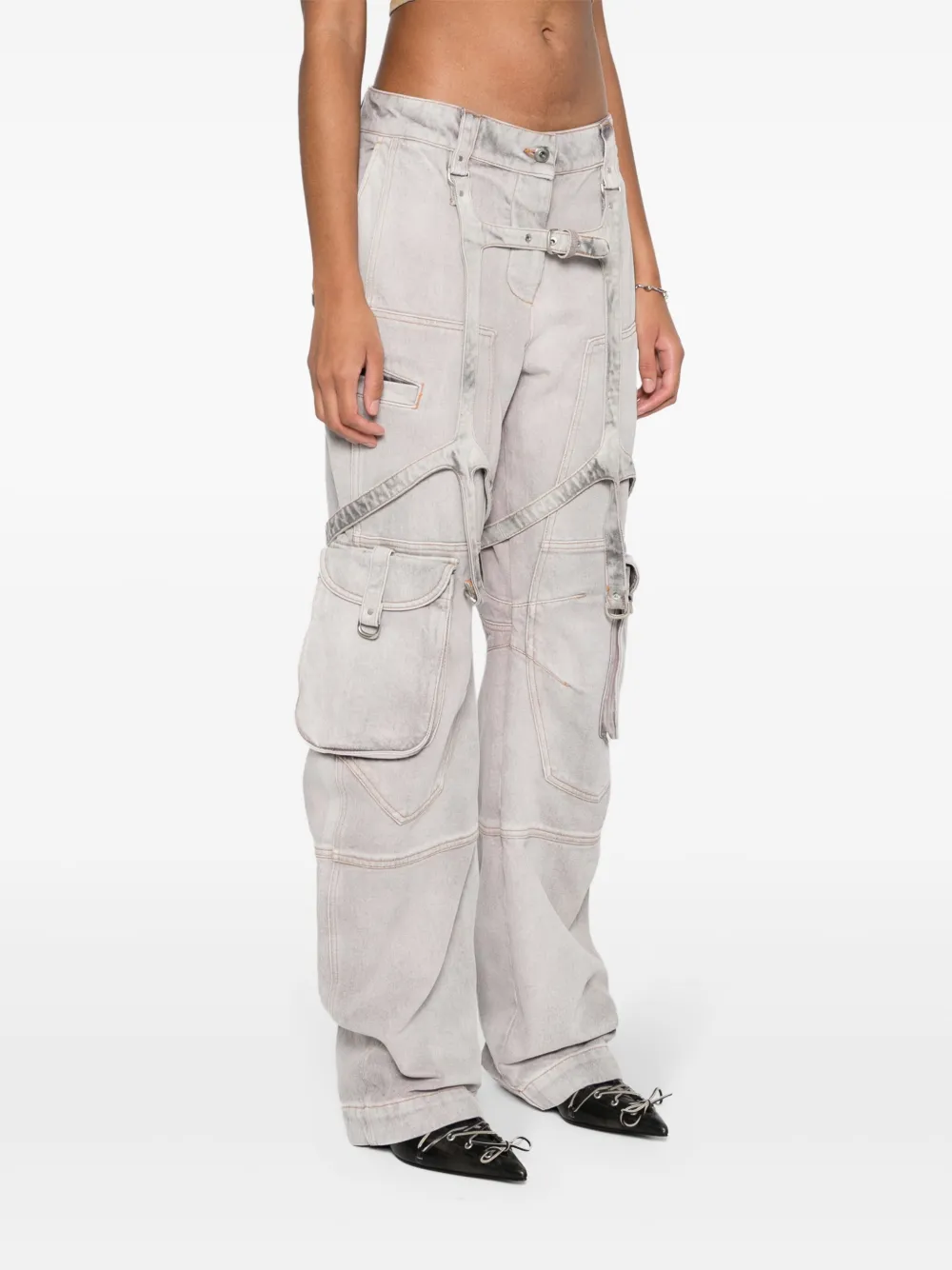 Зауженные брюки карго Laundry OFF-WHITE, фиолетовый — фото 3