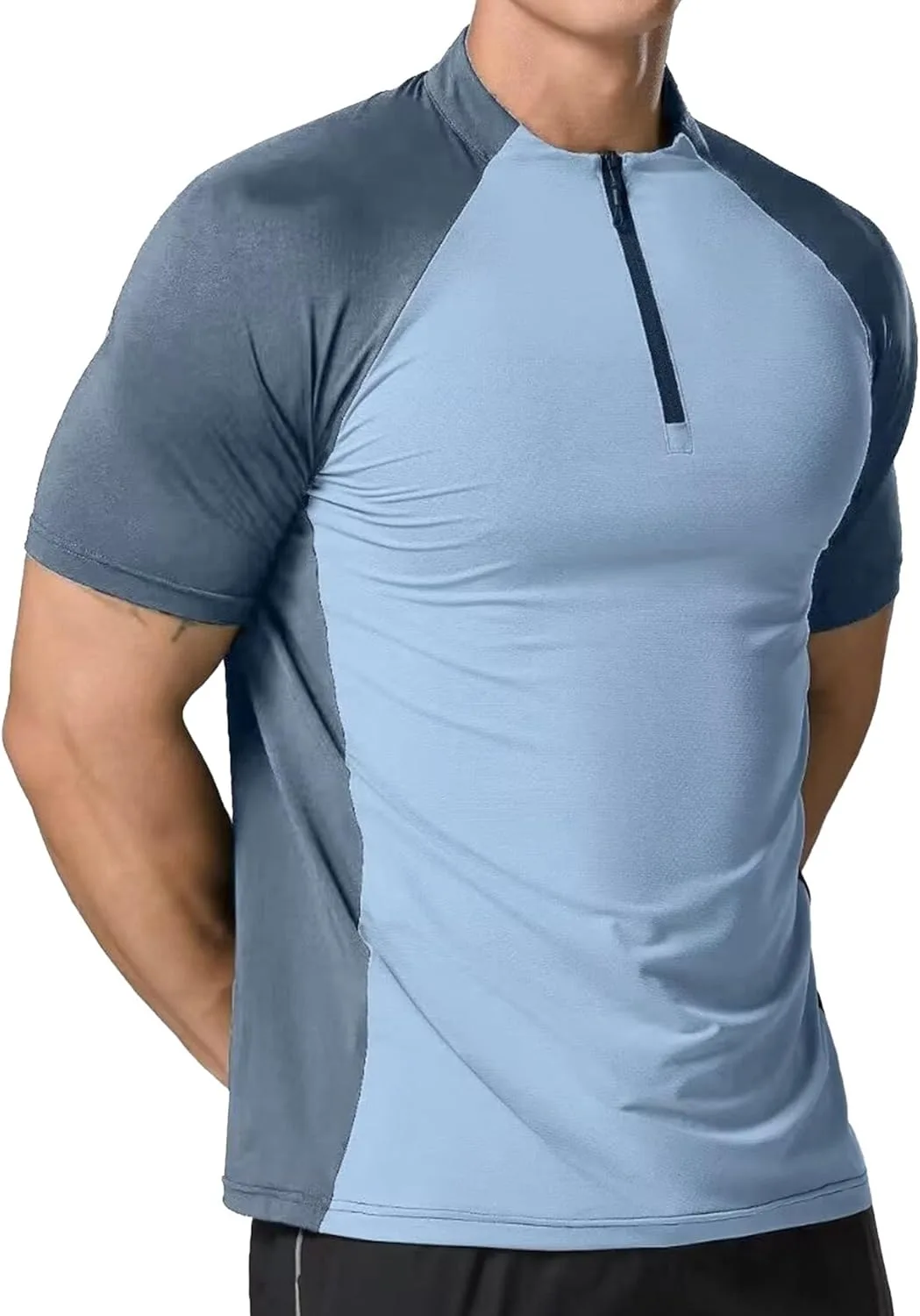 

Мужская поло с молнией Slim Fit, влагоотводящая Maiyifu-GJ