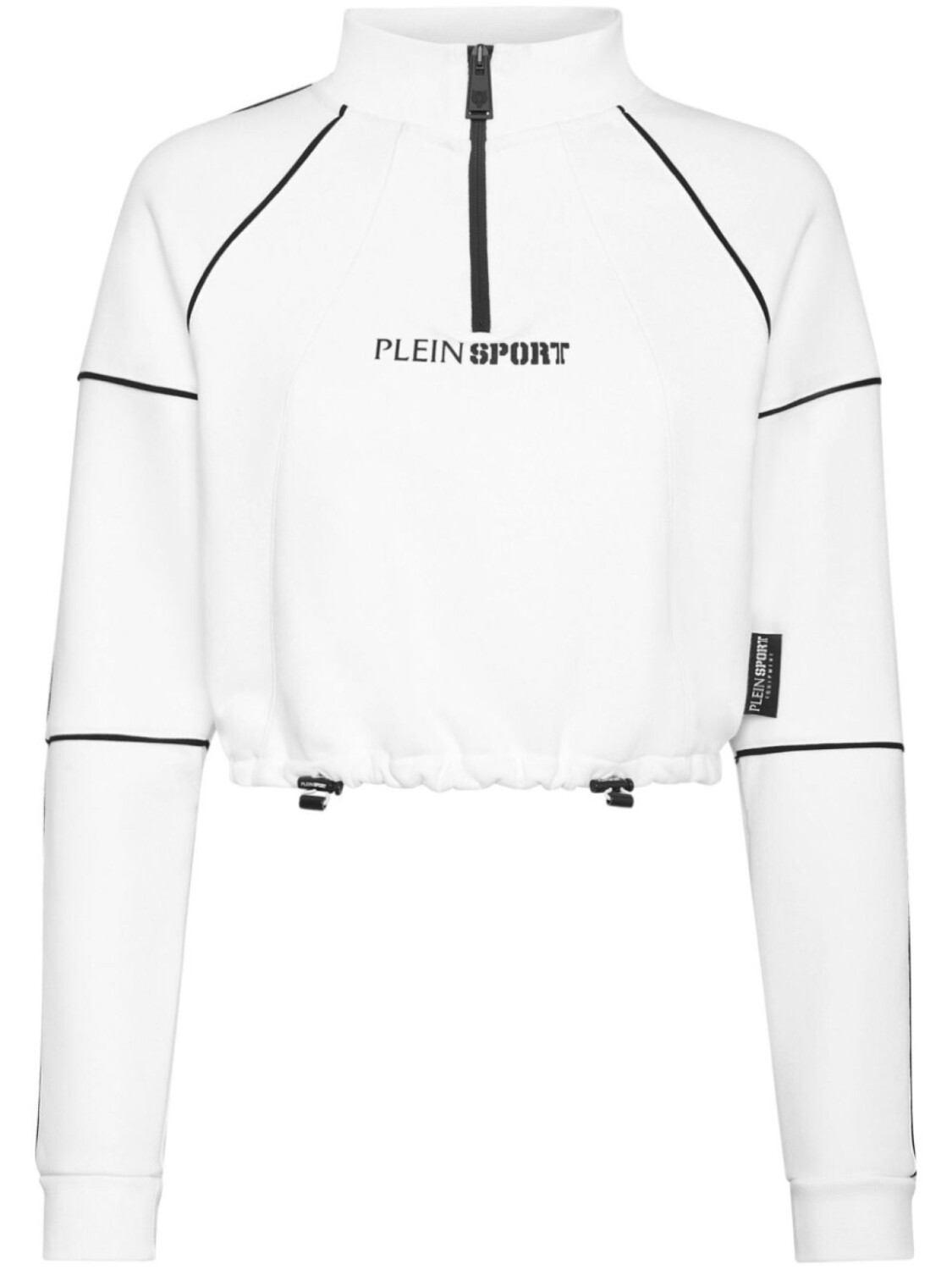 

Plein Sport укороченная толстовка с логотипом, белый