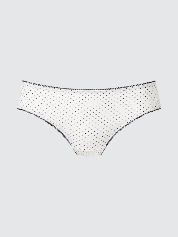 

Трусы со средней посадкой в горошек Uniqlo, 01 off white