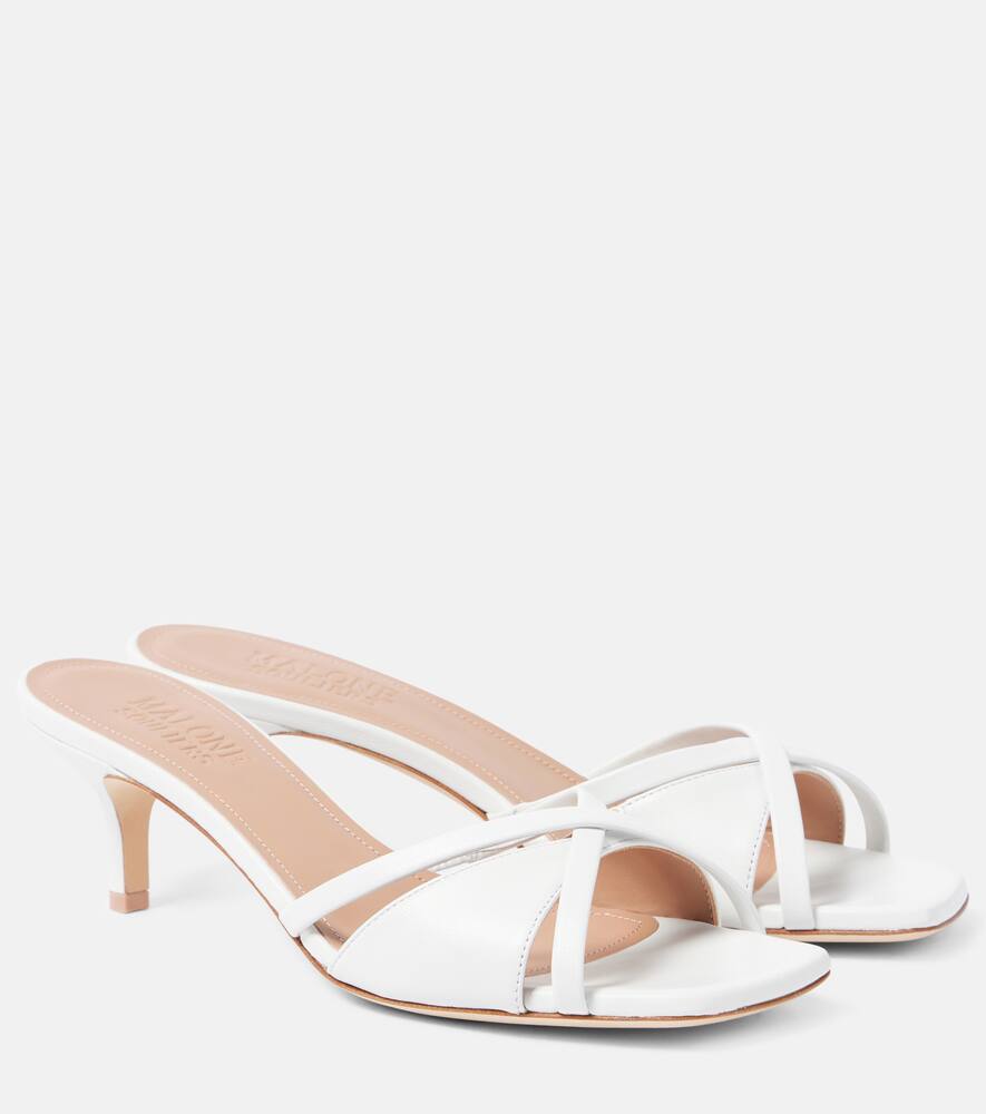 Пенн 45 кожаные мюли Malone Souliers, White