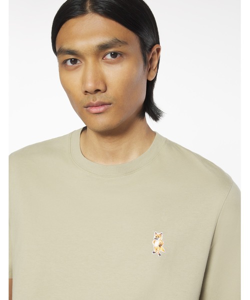 

Maison Kitsune Футболка, комфортный крой, Standing Fox, коричневый