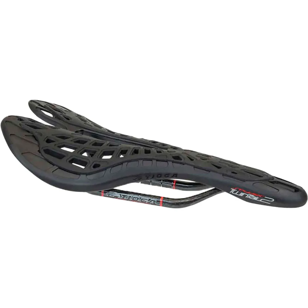 

Седло Tioga Spyder Twin Tail 2 Carbon HTS, серебряный