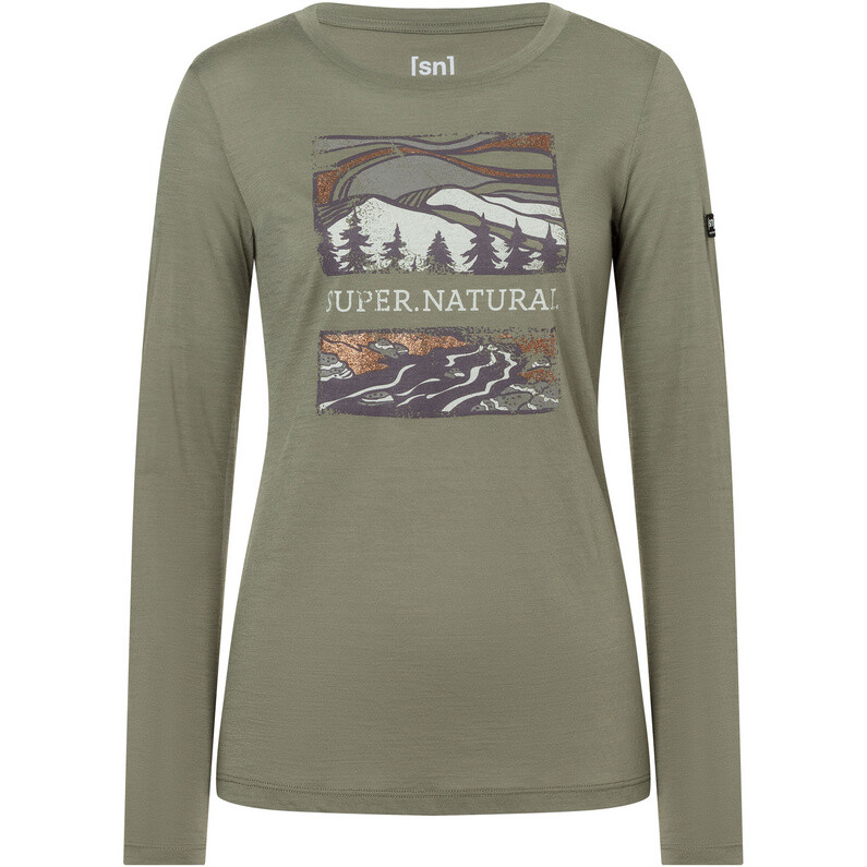 

Женская куртка Great Bear River с длинным рукавом Super.Natural, зеленый