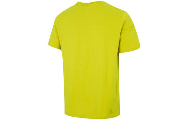 Футболка Men's adidas Alphabet Logo Printing Round Neck Short Sleeve Yellow T-Shirt, желтый — фото 2