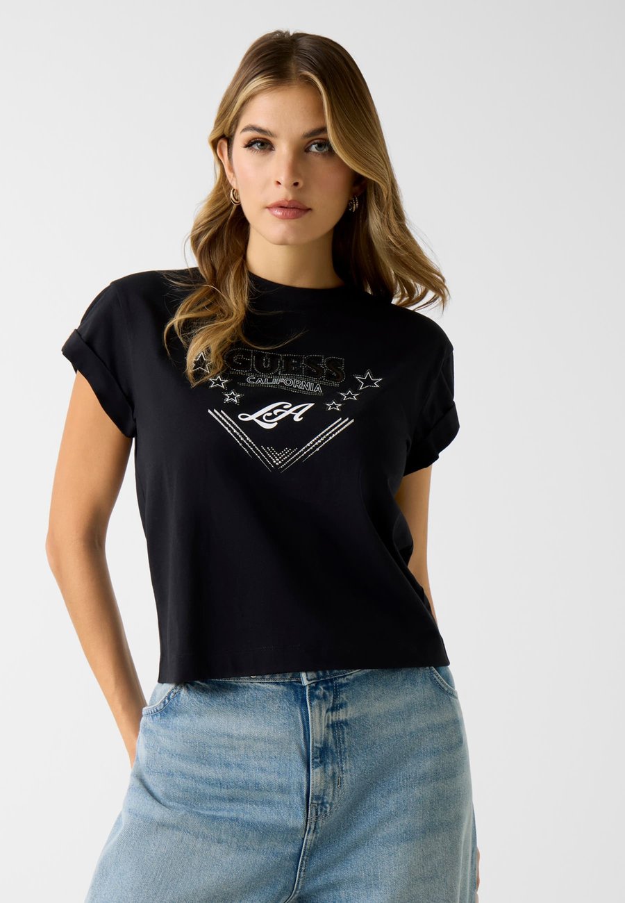 

Футболка Guess LA STARS TEE, Schwarz/Black, Черный, Футболка Guess LA STARS TEE, Schwarz/Black