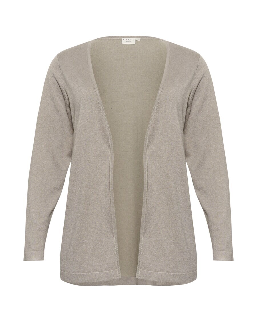 

Вязаный кардиган KAFFE CURVE Knit Cardigan Farsia, серо-бежевый