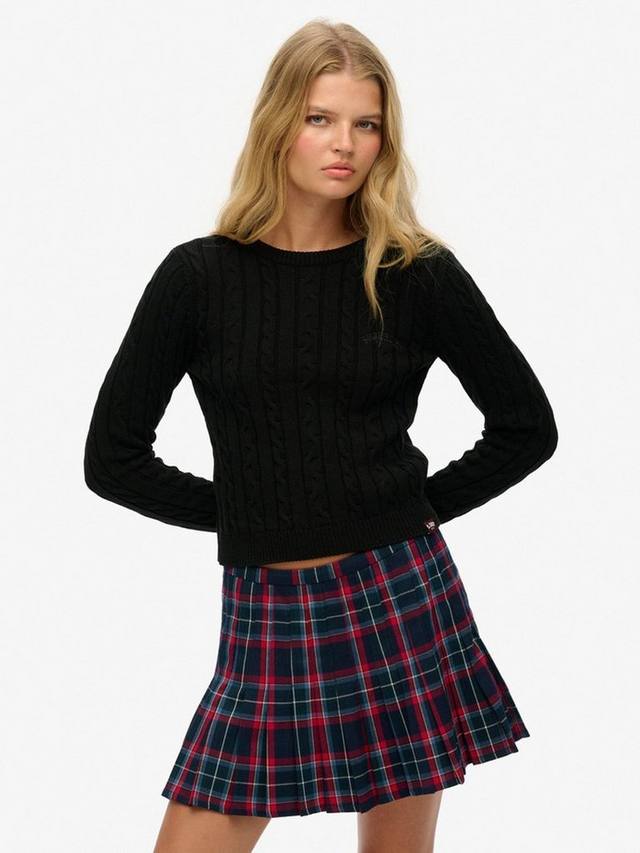 

Эссеншиалс слим кабельный джемпер Superdry, Black