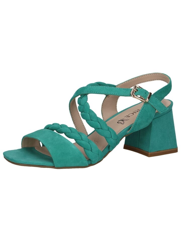 Сандалии на плоской подошве Caprice, цвет emerald suede