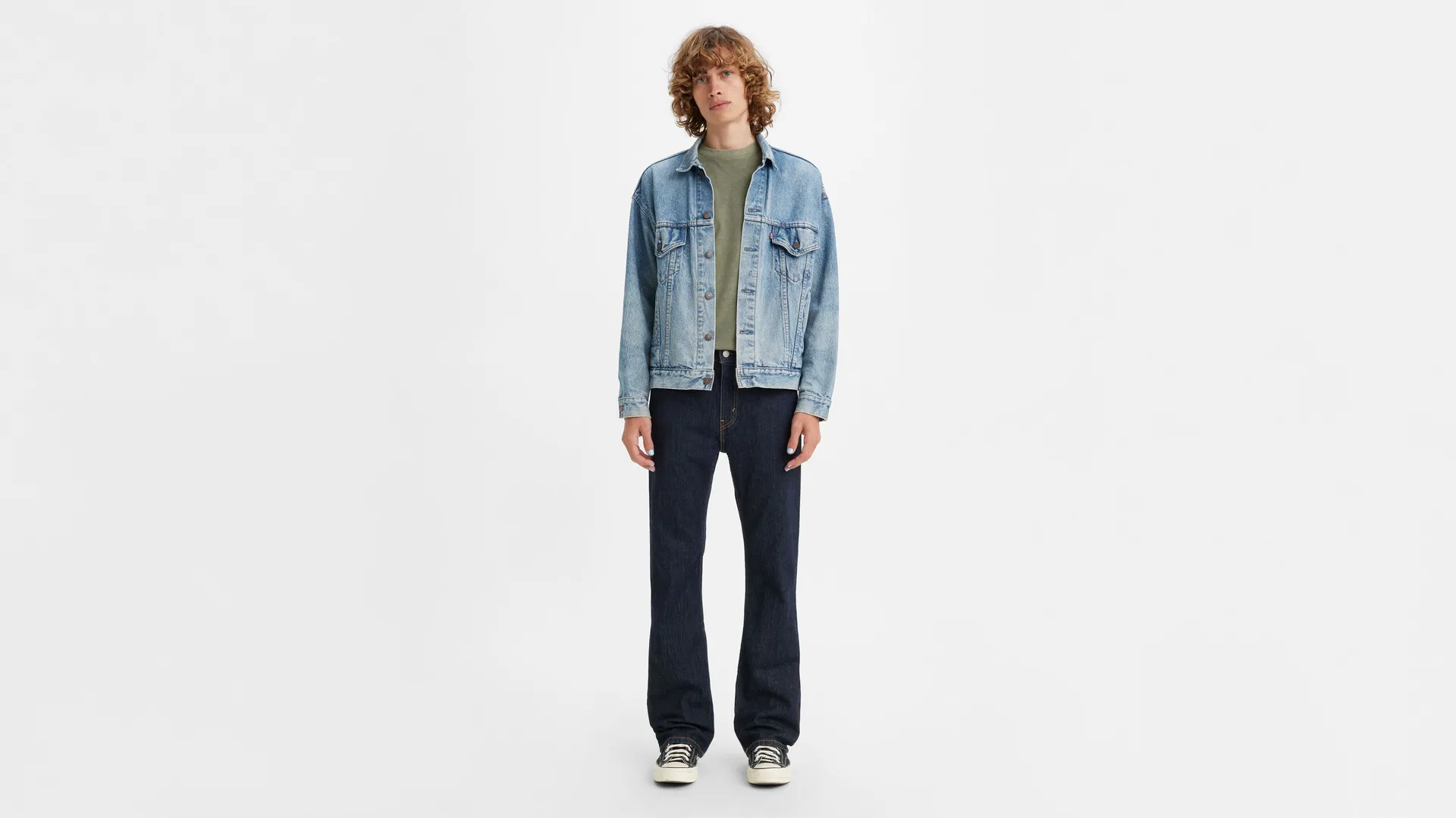 

Узкие мужские джинсы 527 Bootcut Levi's, цвет Dumbo the Octopus - Dark Wash - Stretch