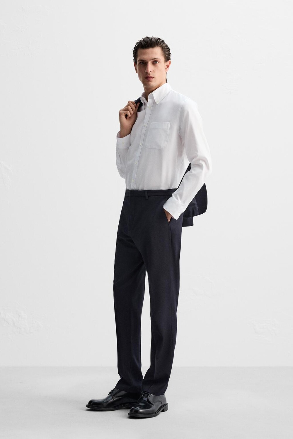 

Рубашка оксфорд ZARA, белый