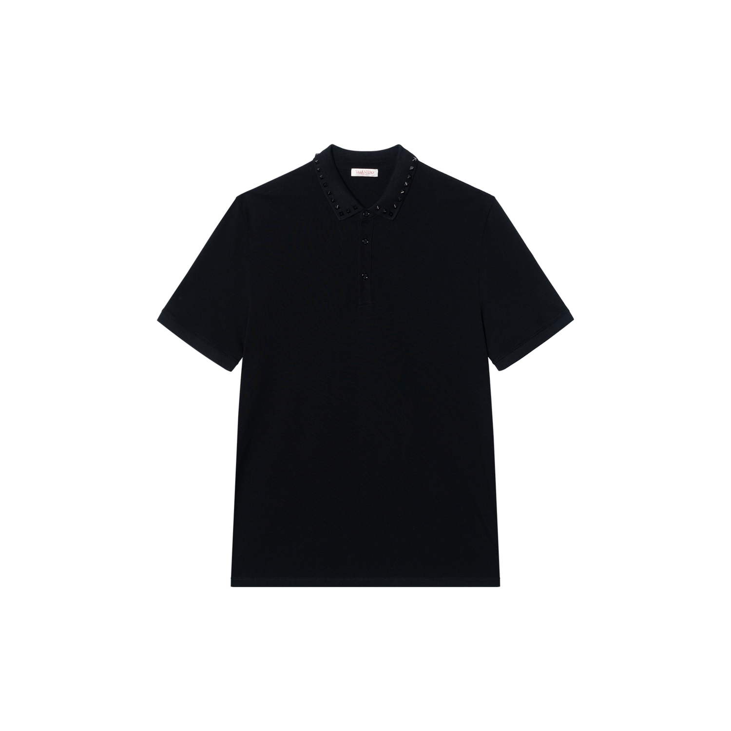 

Поло с коротким рукавом с детализацией Valentino, черный