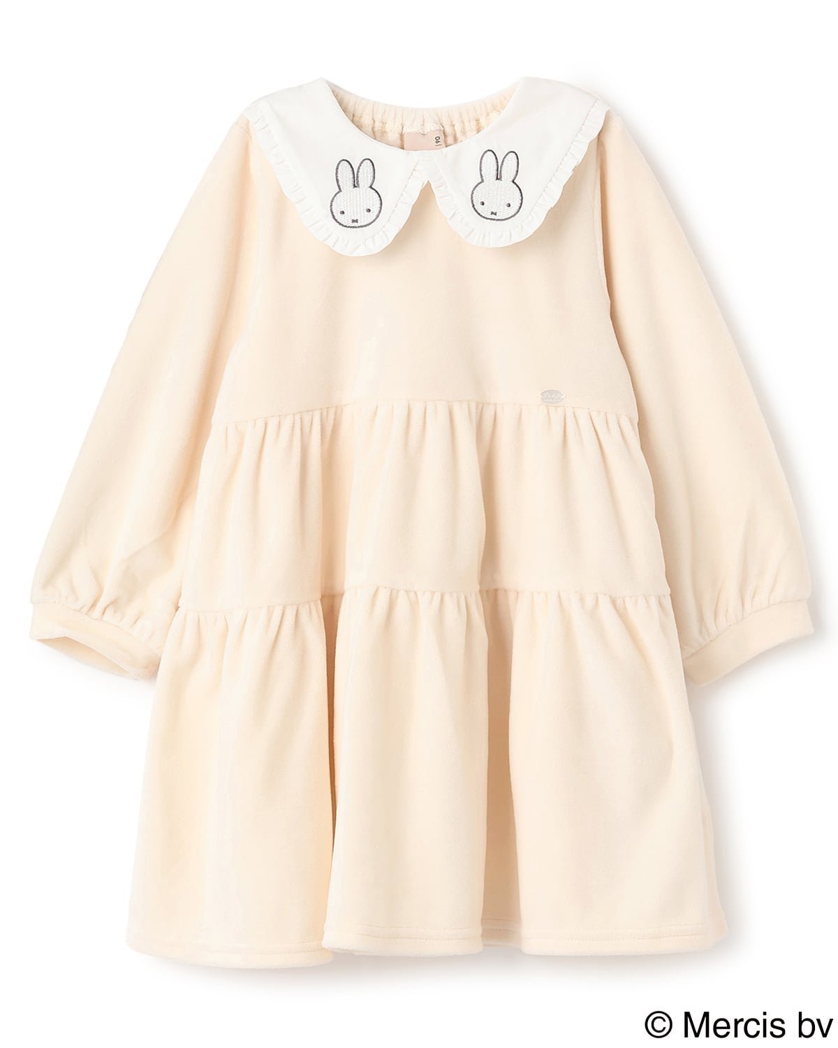 Платье с многоярусным воротником Petit main, Ivory
