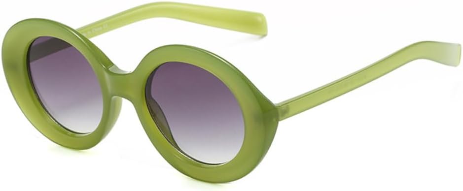 

Модные овальные солнцезащитные очки-гелевые линзы для женщин, защита от УФ-излучения UV400, винтажные градиентные очки для мужчин, трендовые солнцезащитные очки MTZJH, Green Gray Gradient