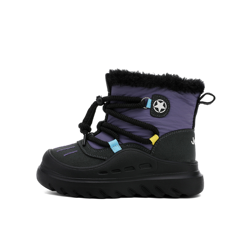 

Утепленные зимние ботинки mid top для детей с противоскользящей и износостойкой подошвой Jeep, starсветло-фиолетовый/obsidian черный[fleece-lined]