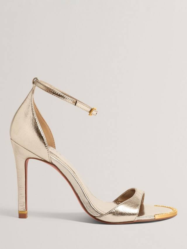 Туфли-лодочки Helliy на шпильке из кожи с металлизированной отделкой Ted Baker, Gold