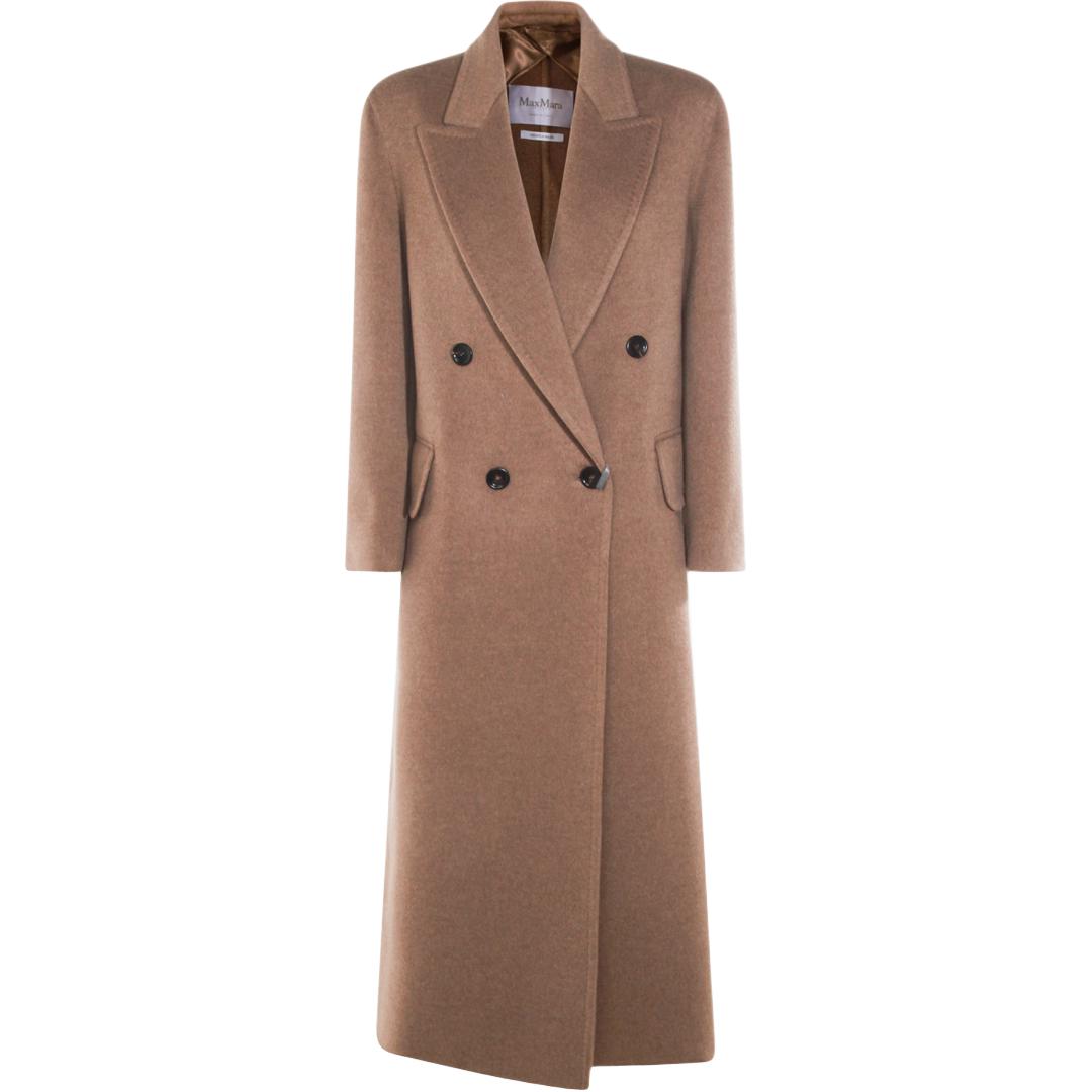 

'S MAX MARA Пальто женское Camel с лацканами, умеренно прямое