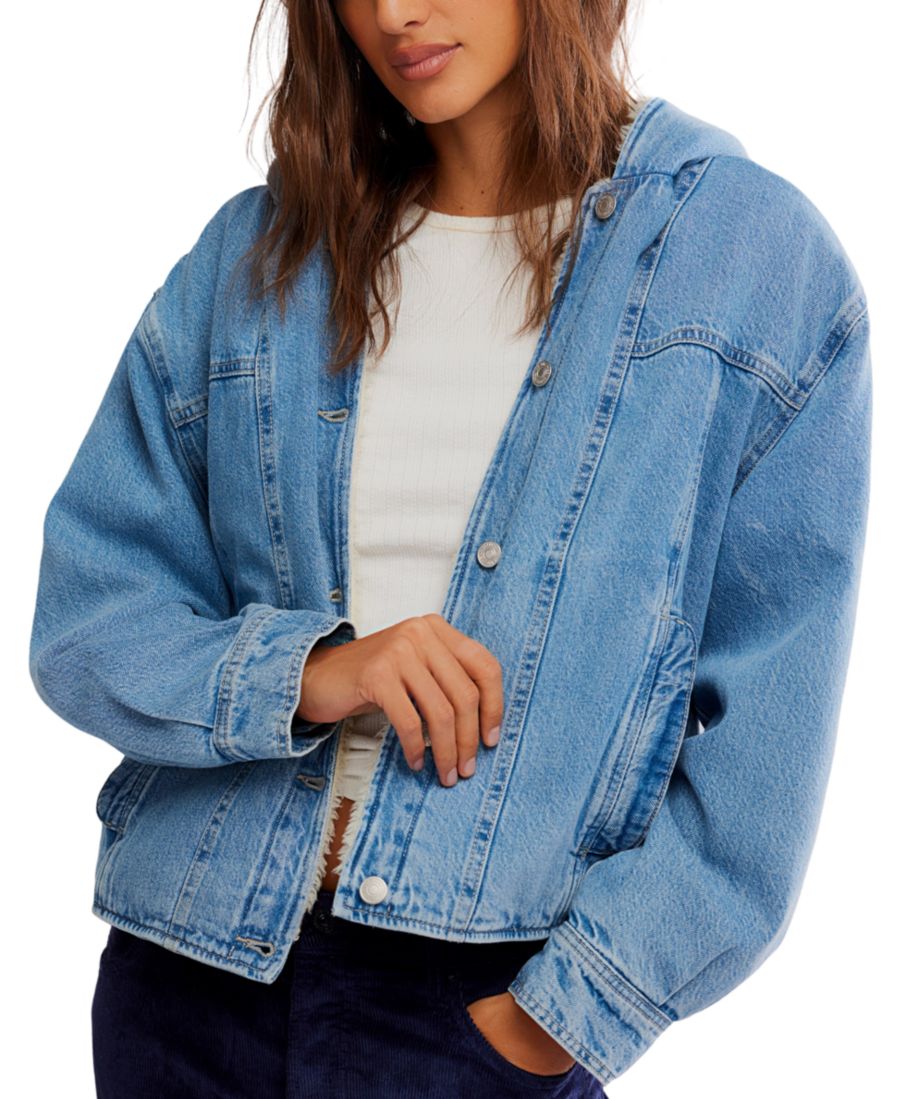 

Женская куртка Asher оверсайз с длинными рукавами Free People, Blue