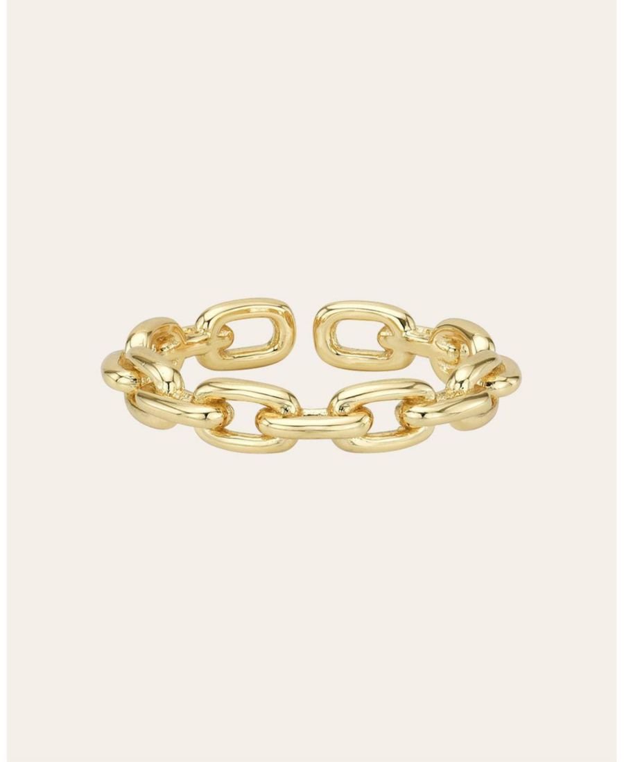 

Кольцо из звеньев цепи Zoe Lev, Yellow gold vermeil