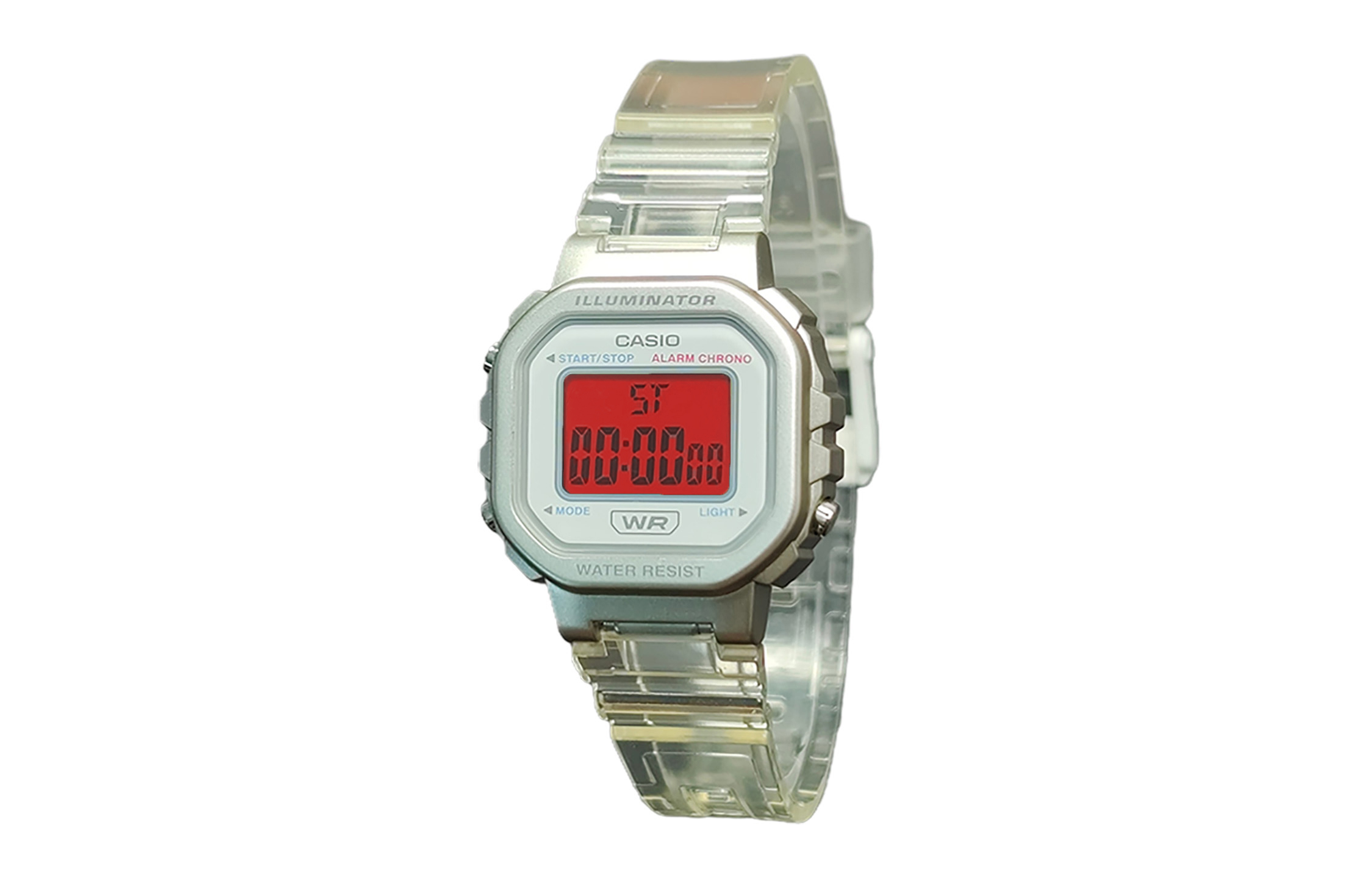 

CASIO Часы Retrofit Series Quartz Movement Resin Strap Watch Women's Watch White Dial, White Dial with Red Watch Glass