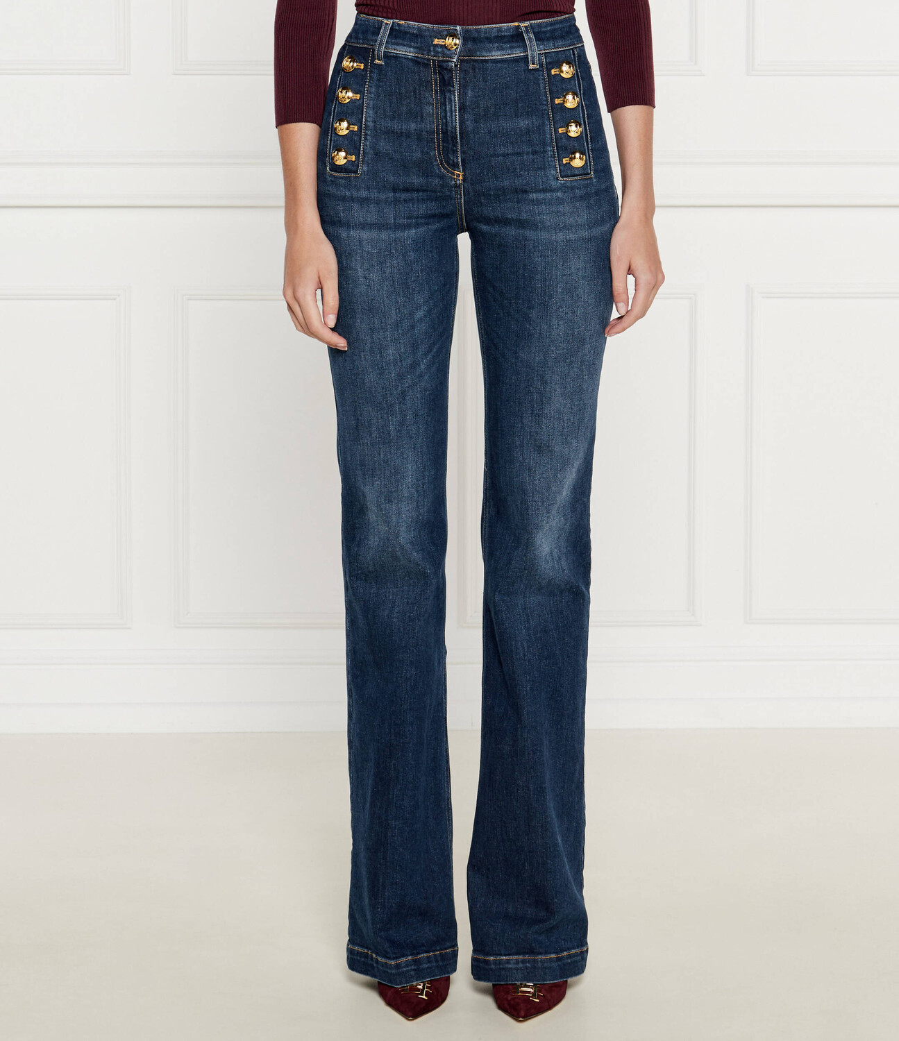 

Джинсы Elisabetta Franchi Regular Fit, темно-синий