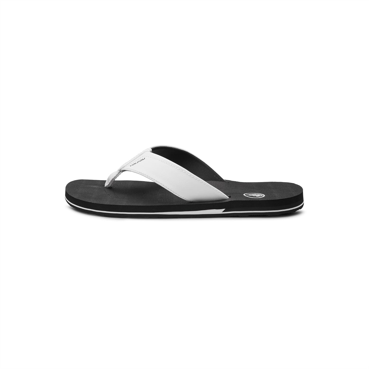 Мужские сандалии Volcom Victor - водоотталкивающие шлепанцы с удобной стелькой из пены для отдыха, белый — фото 3