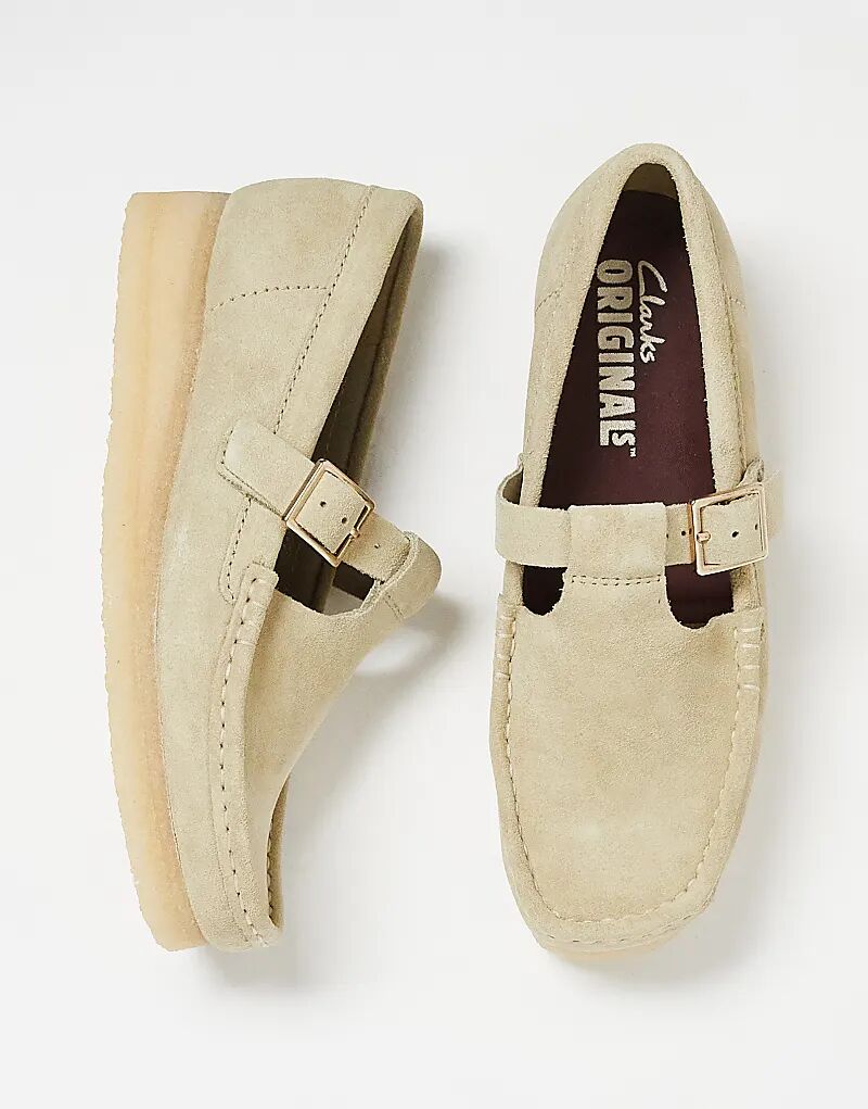 Туфли Clarks Originals Wallabee T-Bar из кленовой замши — фото 2