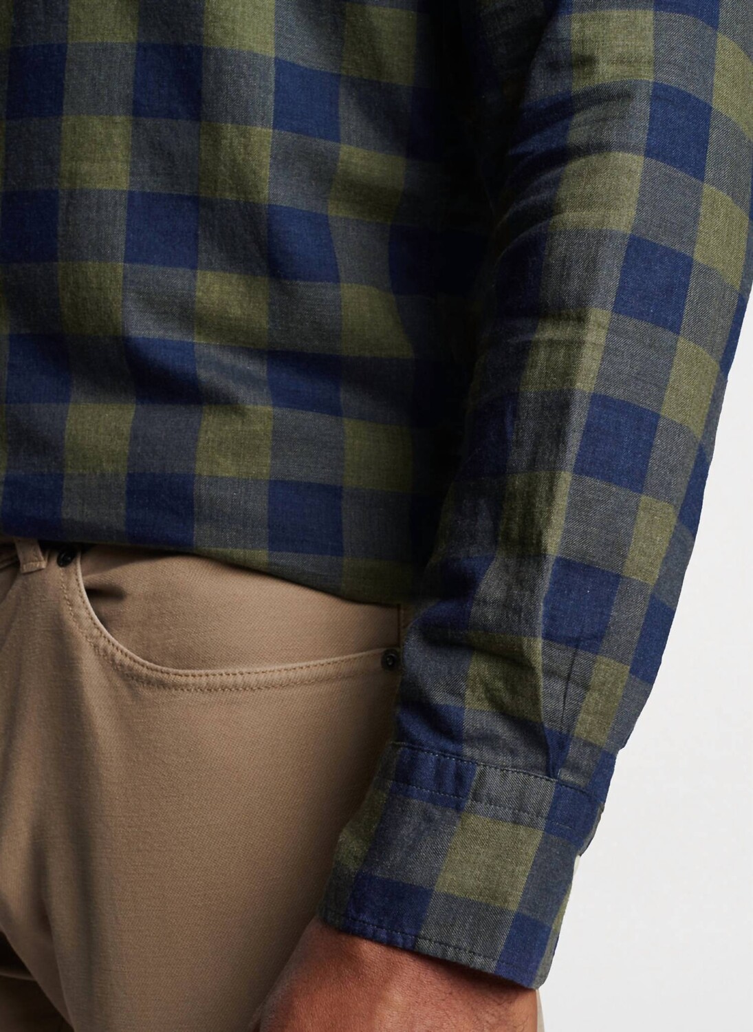 

Хлопковая спортивная рубашка Thorp цвета можжевельника Peter Millar