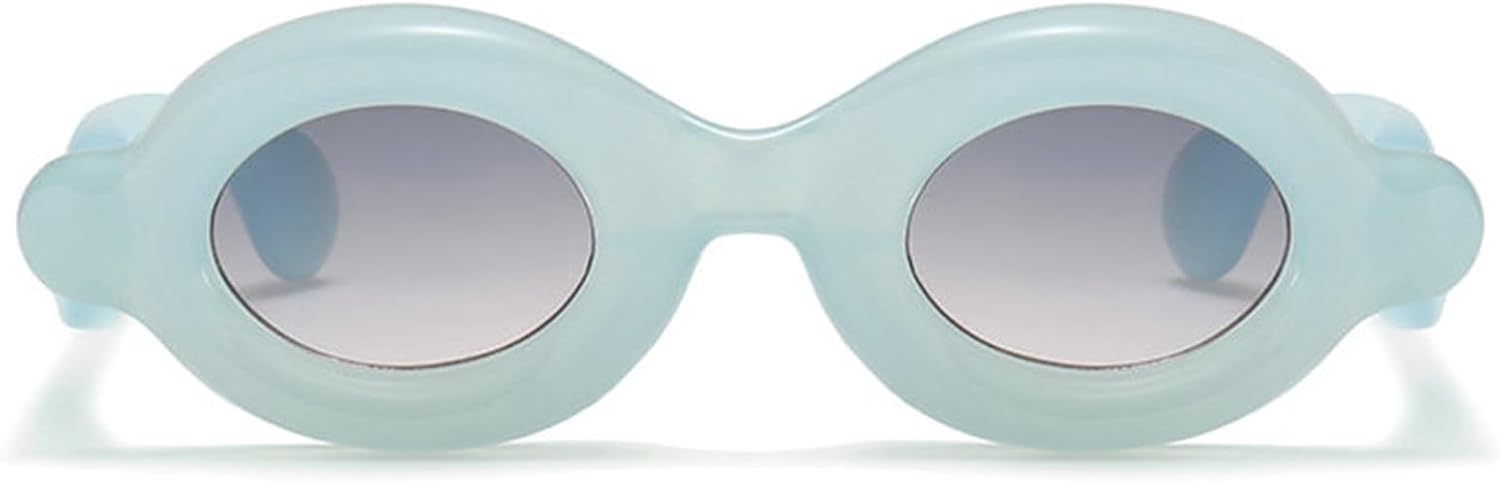 

Солнцезащитные очки Willochra Punk Oval для женщин и мужчин в стиле Y2K, хип-хоп, с градиентной оправой, роскошные пляжные солнцезащитные очки с защитой от УФ-излучения UV400, унисекс, C3