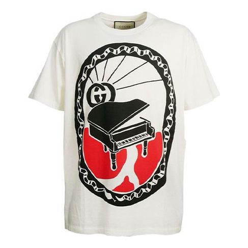 

Футболка printing short sleeve white Gucci, белый