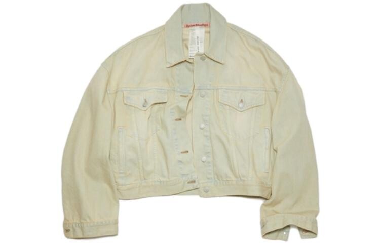 

SS23 Denim Collection Укороченное пальто женское светло-желтый Acne Studios