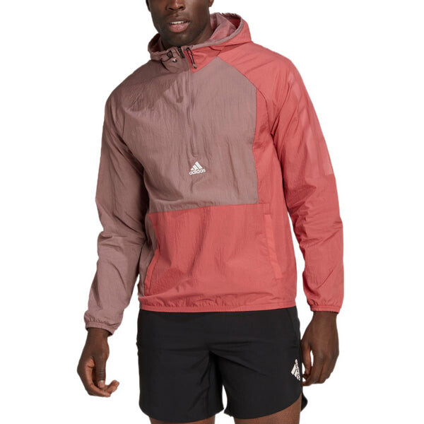 Куртка Adidas Colorblock Sports Gym Hooded Jacket Pink, розовый — фото 2
