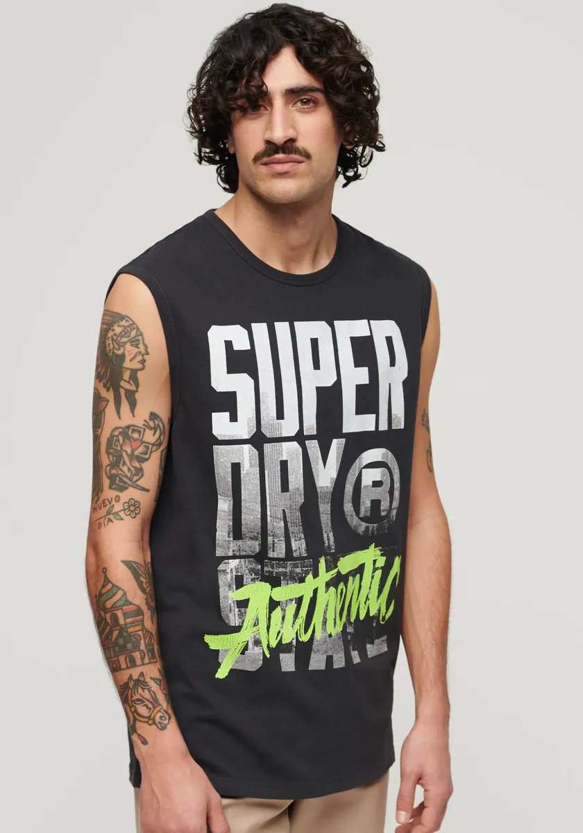 

Майка Superdry "ФОТОГРАФИЧЕСКИЙ ЛОГОТИП "ТАНК", черный