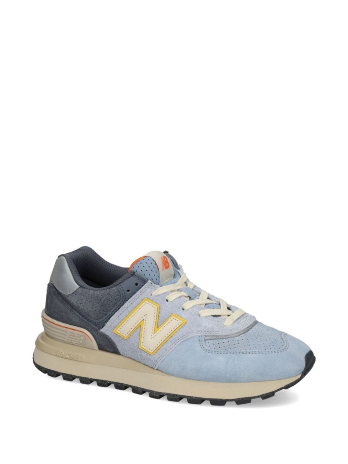 New Balance кроссовки 574 на шнуровке со вставками, синий — фото 2