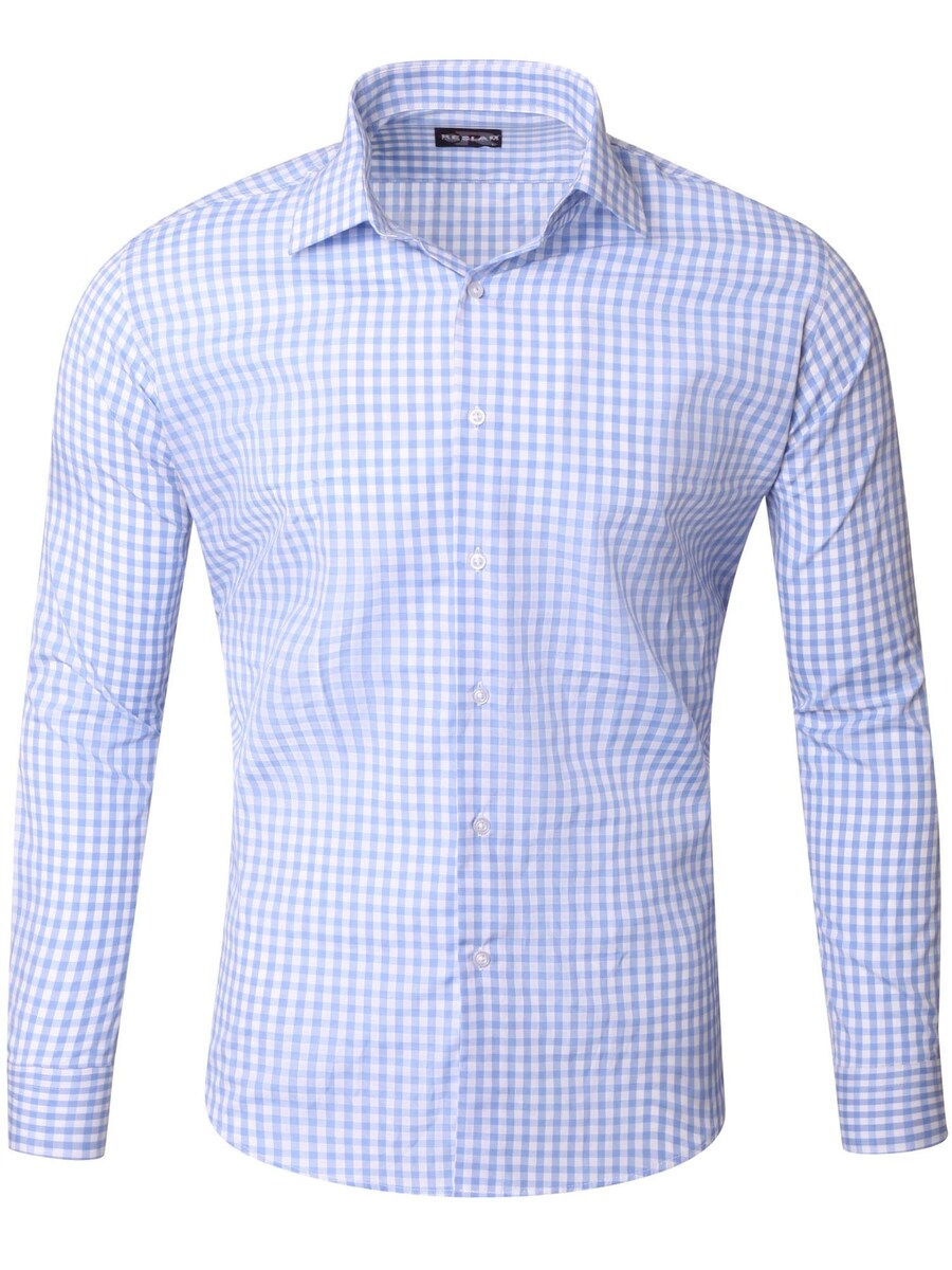 

Рубашка Slim Fit на пуговицах Reslad RS7007, светло-голубой