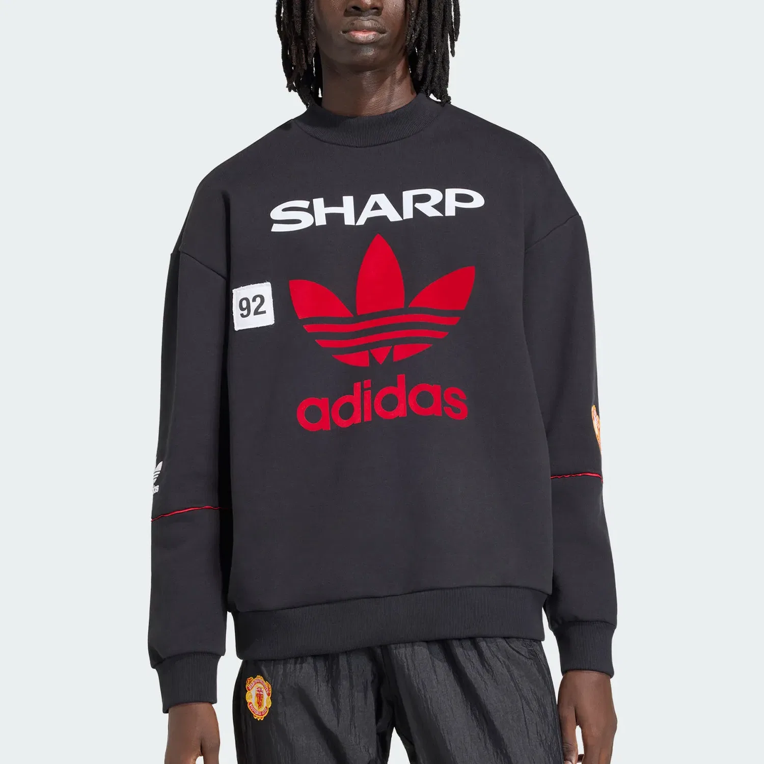 Свитшот Adidas Originals Manchester United SWEAT 90 Black/White/Red — фото 3